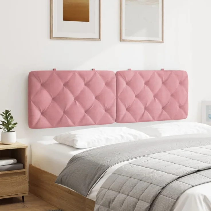 vidaXL Kopfteil-Kissen Rosa 160 cm Samt – Bild 4