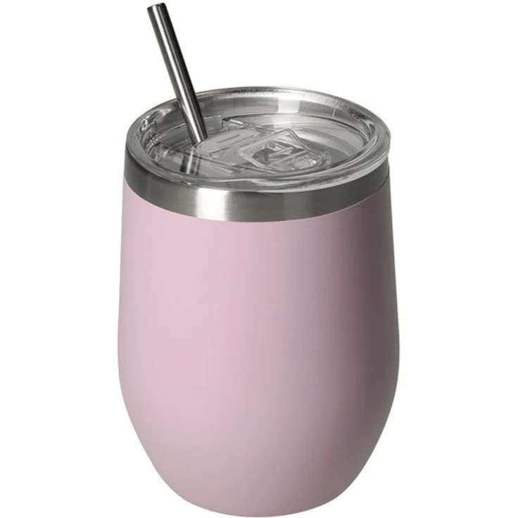 elasto Becher Weinbecher 350 ml Vinova Edelstahl Trinkbecher inkl. Strohhalm, robust, spülmaschinengeeignet, Sommer, Geschenk – Bild 4