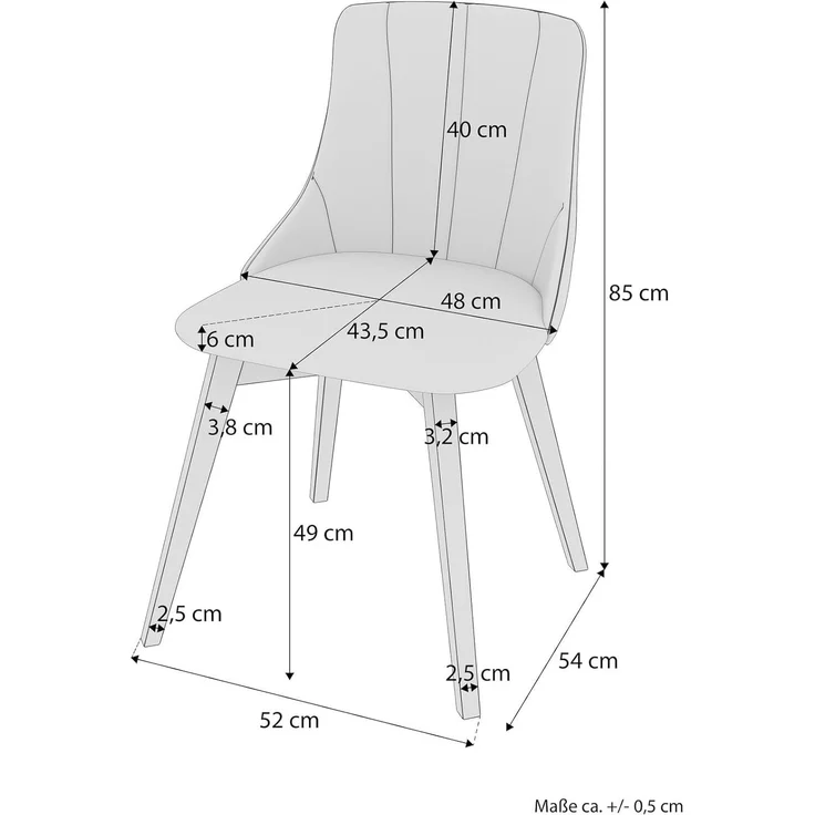 Gemütlicher Polstersessel graues Polster weiße Stuhlbeine V-90.71-60WP38Einzelstück – Bild 4