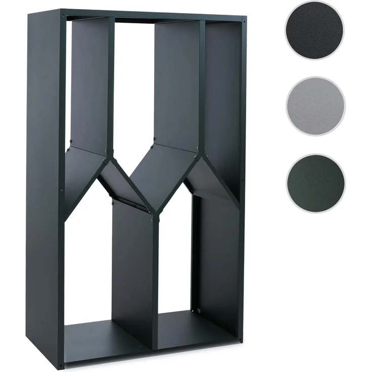 Brennholzlager HWC-P76, Kamin-/Feuerholzregal Holzlager Holzunterstand Outdoor Metall 160x95x50cm ~ grün – Bild 10