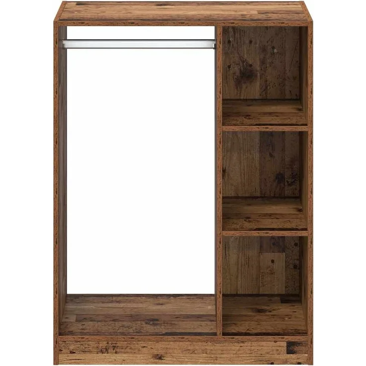 vidaXL Kleiderschrank mit Regal mit Speicher Altholz 77 x 48 x 102 cm 879642 – Bild 3