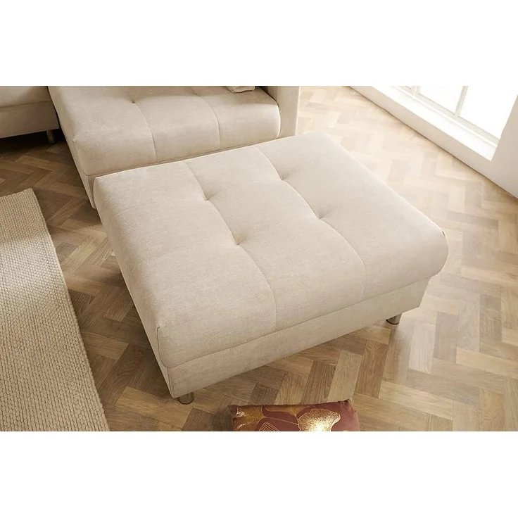 riess-ambiente Ecksofa KENT 220cm champagner beige, Einzelartikel 1 Teile, Wohnzimmer · Samt · L-Form · Ottomane beidseitig · Modern Design – Bild 5