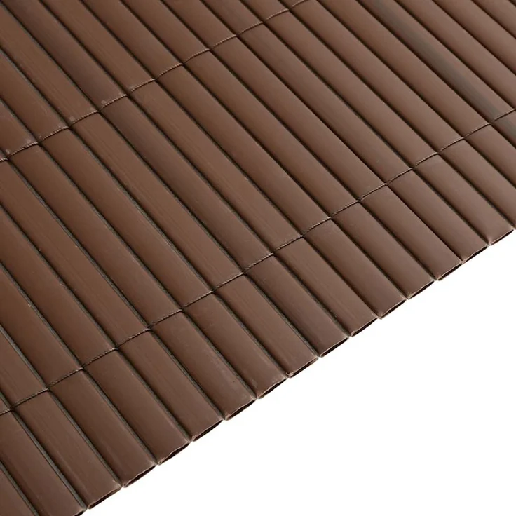 vidaXL Gartenzaun Doppelseitig Braun 1,8x5 m PVC 42002626 – Bild 7