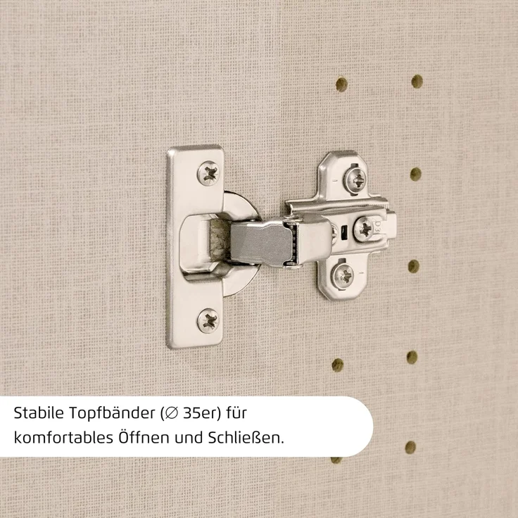 Rauch Möbel Glasgow Drehtürenschrank, Kleiderschrank, Schrank, Garderobe 3-türig, 1 Spiegeltüre, 2 Schubladen, Farbe Weiß/Grau metallic, Griffprofil Grau metallic, 136 x 197 x 54 cm – Bild 17