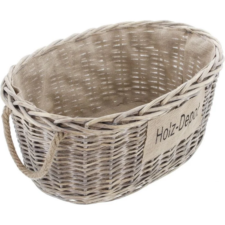 Aufbewahrungskorb Füllkorb Flechtkorb Kaminholz Brennholz Feuerholz Korb – Bild 2