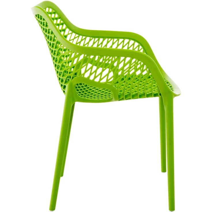 CLP Gartenstuhl Air XL 4er Set, Modern, Gestell Kunststoff, stapelbar, wetterfest,grün – Bild 4