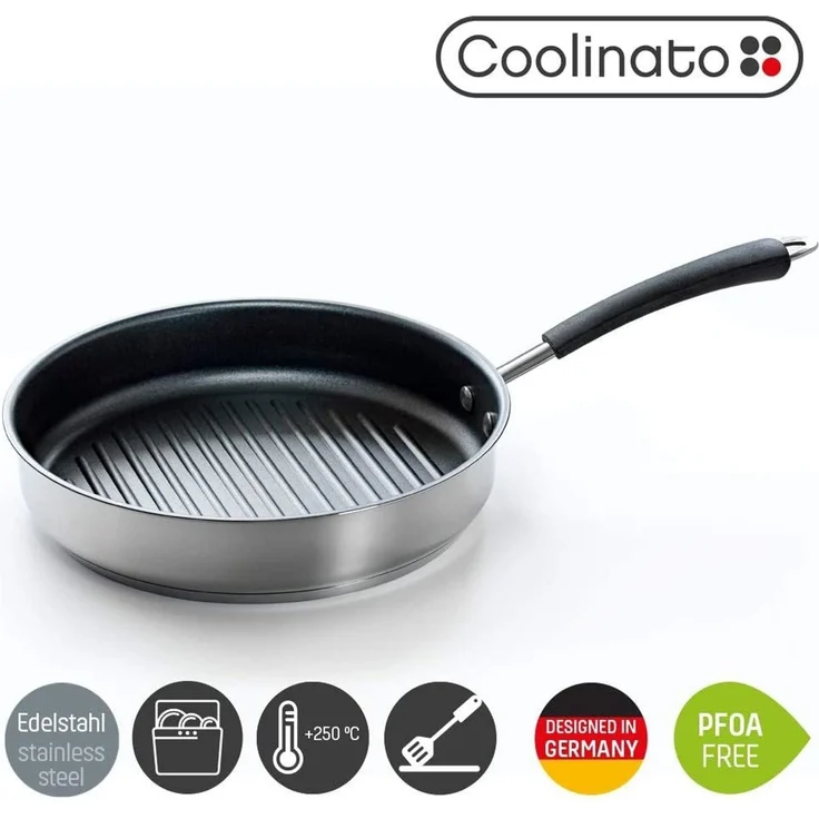 Coolinato Grillpfanne 26cm Pfanne – antihaftbeschichtet, (1-tlg) – Bild 1