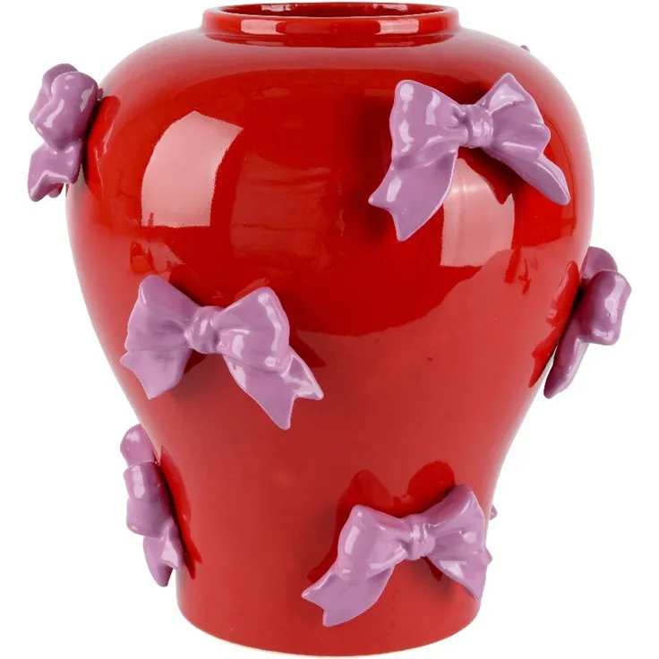 Zurbrüggen Vase 'DOLOMIT', Dolomit rot, 25.5 x 25.7 cm