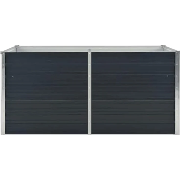 vidaXL Hochbeet Pflanzbeet Frühbeet Gartenbeet Pflanzkübel Pflanzkasten Blumenkasten Gemüsebeet Blumenbeet Anthrazit 160 x 80 x 77 cm Verzinkter Stahl – Bild 4