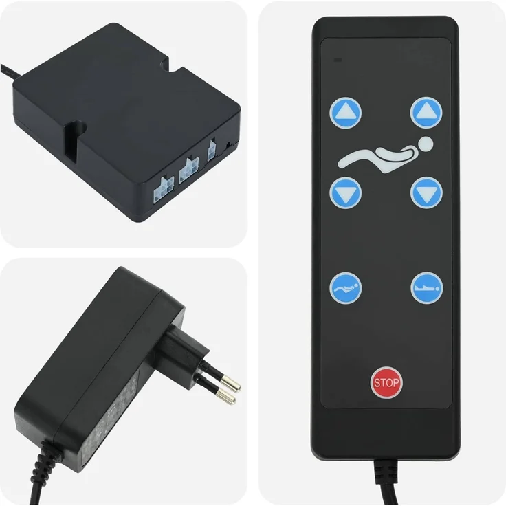 vidaXL Elektrisch verstellbares Bettgestell Weiß 120 x 200 cm Stahl 3438629 – Bild 9