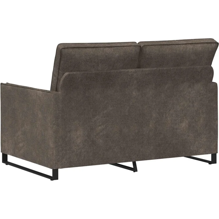 vidaXL 2-Sitzer Sofa Dunkelgrau 130 x 81 x 82 cm Kunstwildleder 42040993 – Bild 4