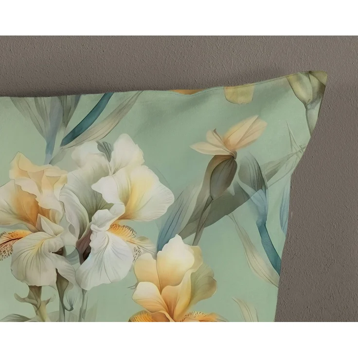 good morning Wendebettwäsche Iris, Renforcé, 3 teilig, 100% Baumwolle, Renforcé, Reißverschluss, Wendeoptik, Blumen – Bild 4