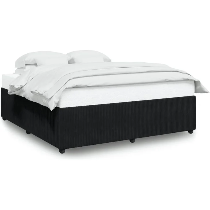 vidaXL Bettgestell ohne Matratze Schwarz 200x200 cm Samt 3285032 – Bild 2