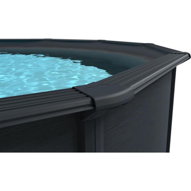 Steinbach Stahlwandpool Set Nuovo de Luxe II Ø 360 x 120 cm - grau – Bild 7