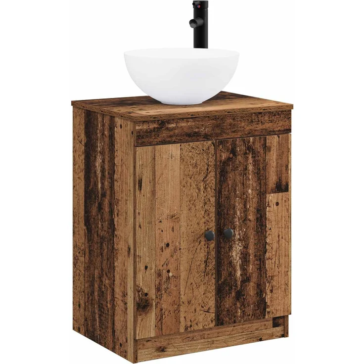 vidaXL Waschbeckenschrank Altholz 54 x 41 x 100 cm Holzwerkstoff 3404220 – Bild 2