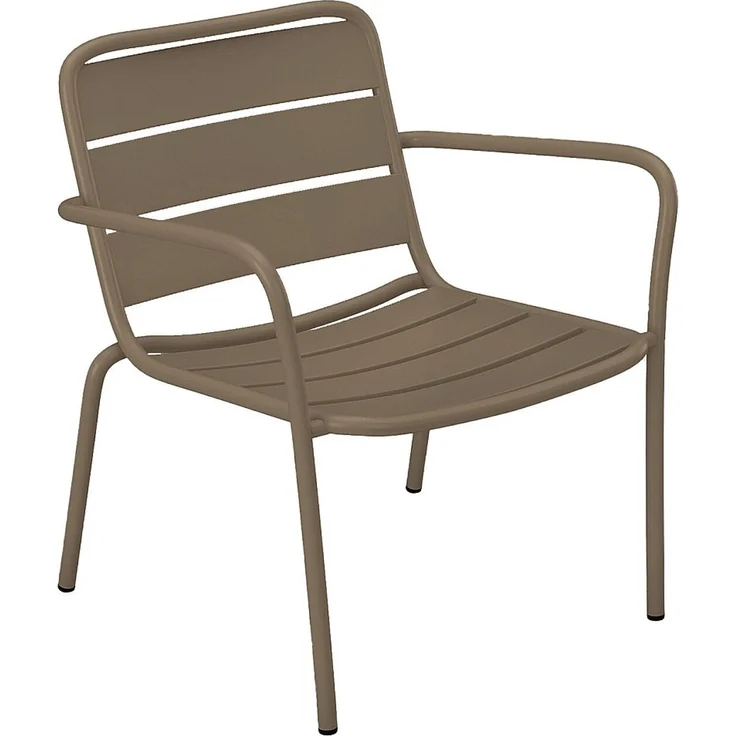 Vente-unique - Gartensessel niedrig & stapelbar - Metall - Taupe - MIRMANDE von MYLIA – Bild 3