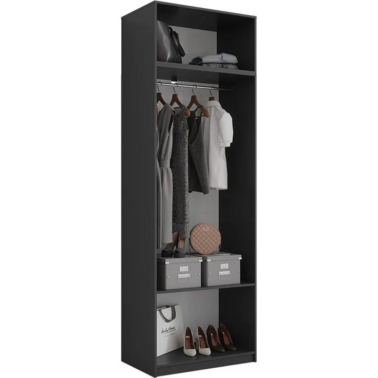 Kleiderschrank Elmo Anthrazit 80 x 40 cm 2er Set Vicco – Bild 6