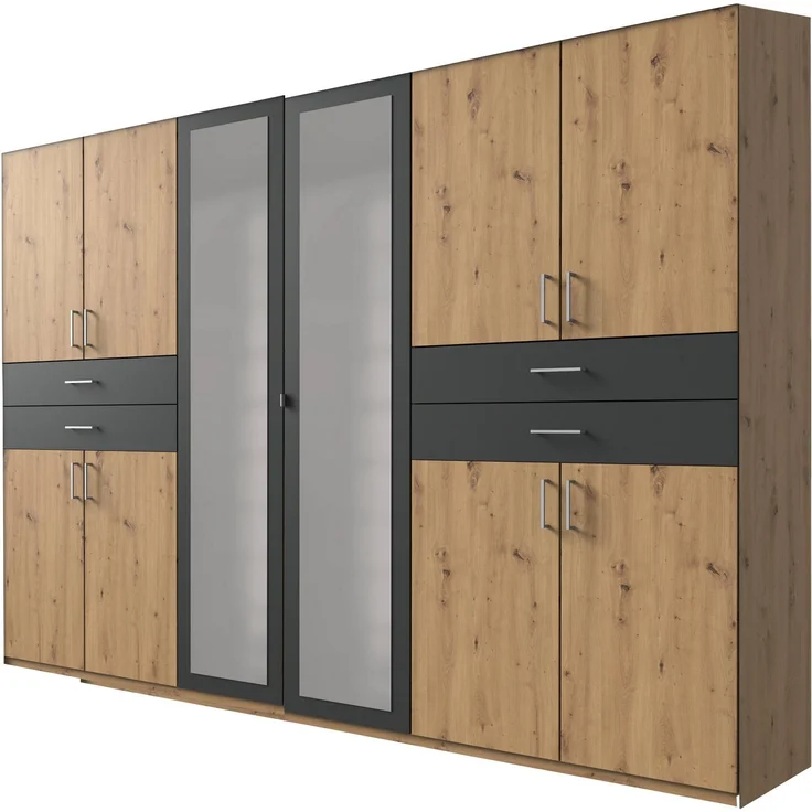 Wimex Kleiderschrank Taiga Kleiderschrank mit Spiegel OTTOs Choice Topseller mit Schubladen auf bequemer Höhe, Garderobe Schlafzimmerschrank – Bild 5