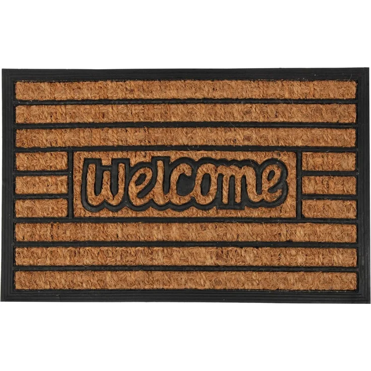 Bestlivings Fußmatte Kokos, "Welcome" Schriftzug ( 40x60 cm ), Design: Stripes – Bild 1