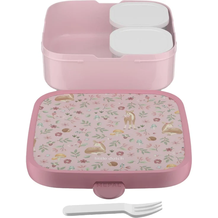 Mepal 'Campus' Brotdose Groß inklusive 2 auslaufsicheren Bento Fächern & Gabel, Kunststoff Fairy Garden, 1250 ml – Bild 2