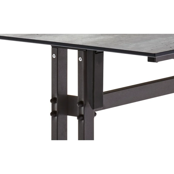 Sieger 5360-31 Boulevard-Klapptisch mit Polytec Tischplatte, Stahlrohr Beton, hell 80 x 117 x 120 cm – Bild 2