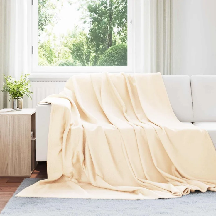 vidaXL Wohndecken 6 stk. Creme 240 x 220 cm 4,28 kg Fleece 42017075 – Bild 1