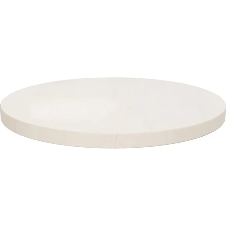 vidaXL Tischplatte Weiß Ø40x2,5 cm Massivholz Kiefer 813652