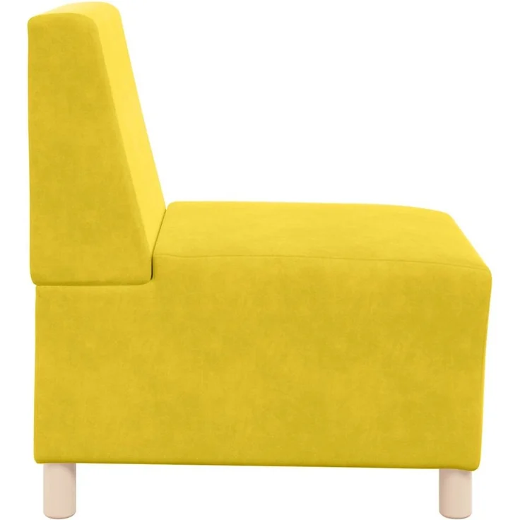 vidaXL Modulares Sofa ohne Armlehnen Gelb 55 cm Samt 4108486 – Bild 5