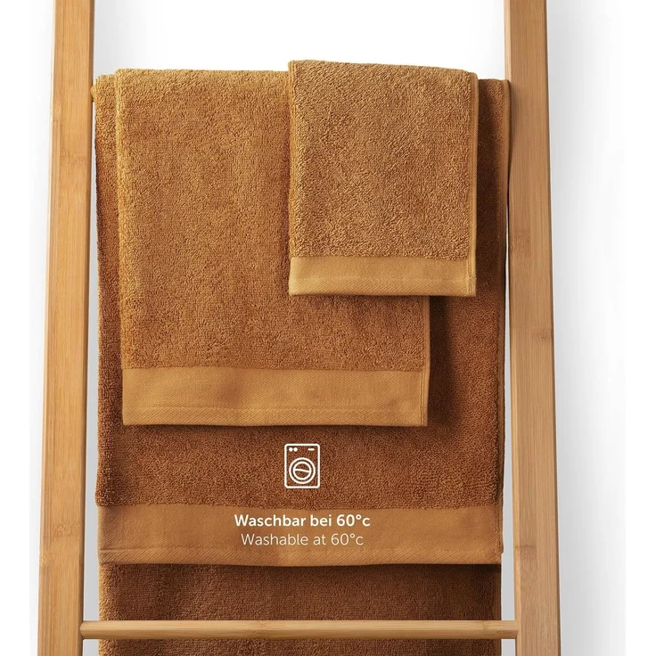 Blumtal Waschhandschuh 10er Set aus Frottee 15x20 cm - weich und saugstark, (Set), mit modischer Bordüre und praktischer Aufhängeschlaufe, 100% Baumwolle – Bild 4