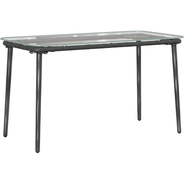 vidaXL Gartentisch Schwarz 80 x 40 x 45 cm Poly-Rattan 42010364 – Bild 2