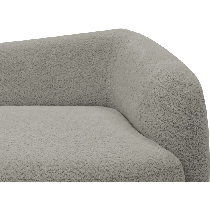 DOMO. collection Recamiere 700013, Liege mit Zierkissen, oval, Füße mit Filzgleitern, Chaiselongue, Sofa, Polstergarnitur, 183 x 105 x 75 (BxTxH), grau – Bild 9