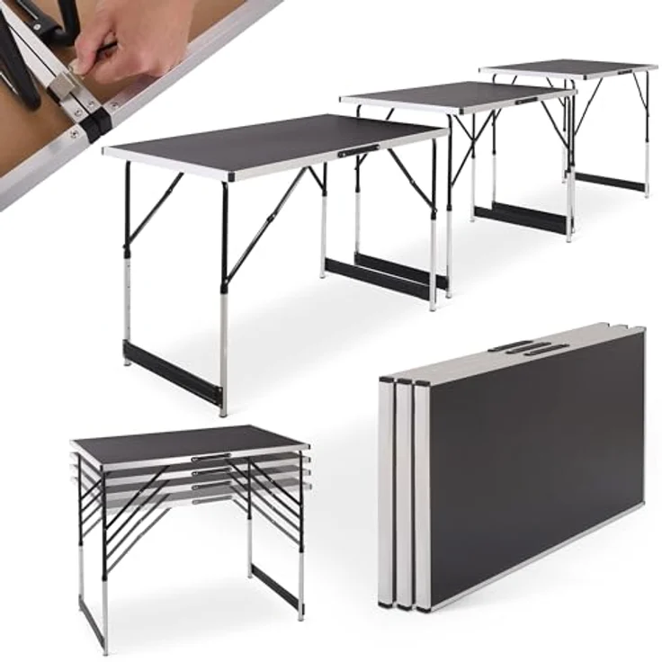 Raburg Arbeitstisch Multifunktionstisch, 3-teilig, Alu, 3 x 100 cm x 60 cm, Raburg Olli (Set, 3er-Set), 4-fach höhenverstellbar, pro Tisch bis 30 kg Belastbar – Bild 2