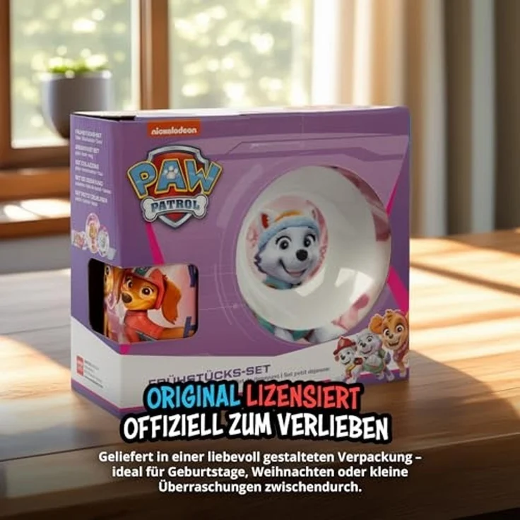 United Labels® Frühstücks-Geschirrset Paw Patrol - Just yelp for help - Skye, Everest, Liberty -Set, 3-tlg, 1 Personen, Porzellan – Bild 6