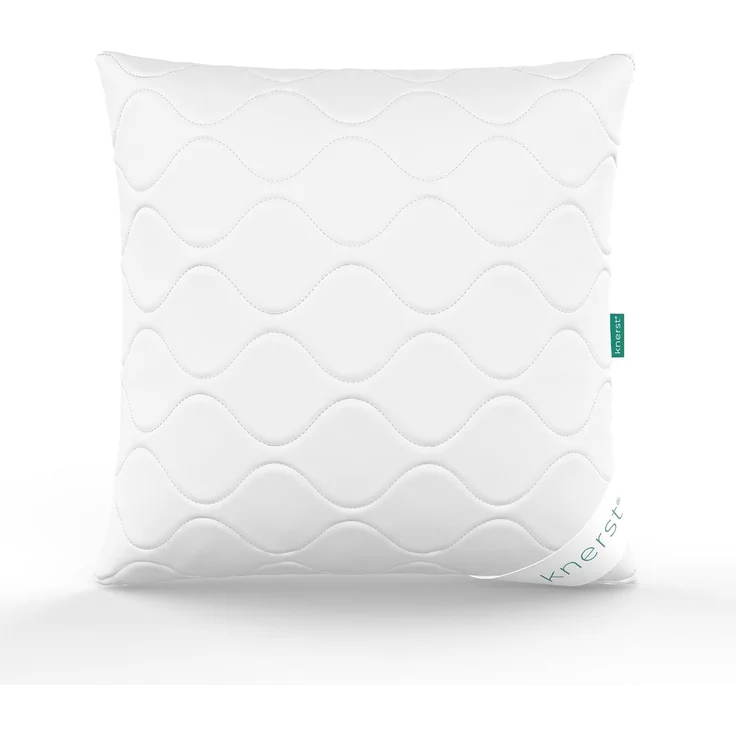 KNERST Kopfkissen Microfaser KomfortFlex Kopfkissen höhenverstellbar 80x80 40x80, Füllung: 100% Polyester, Seitschläfer, Rückenschläfer, Bauchschläfer, Reißverschluss für Füllung-waschbar-allergikerfreundlich,flauschig