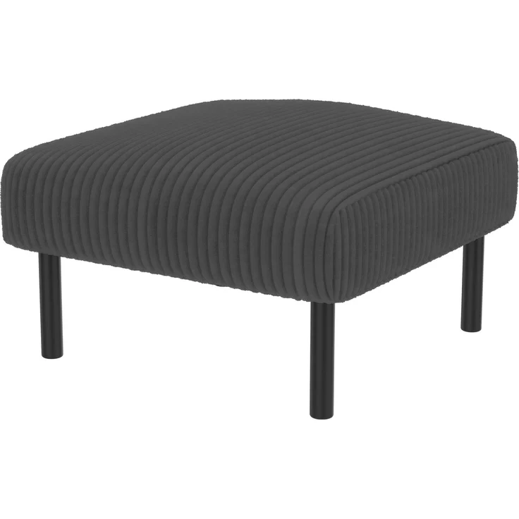 Fußhocker B 56 x T 51 x H 39 cm, grauer Cordbezug und Metallrahmen, 1 Stück – Bild 10