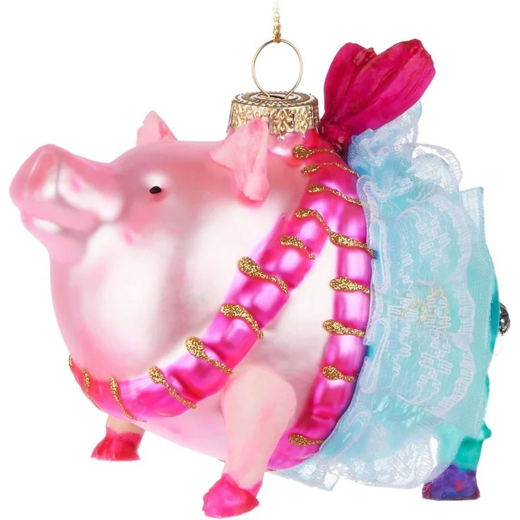 BRUBAKER Weihnachtsbaumkugel Lustige Weihnachtskugel aus Glas - Handbemalt & Mundgeblasen (1 St), Christbaumschmuck Figur - Deko Anhänger Baumkugel - Christbaumkugel – Bild 1