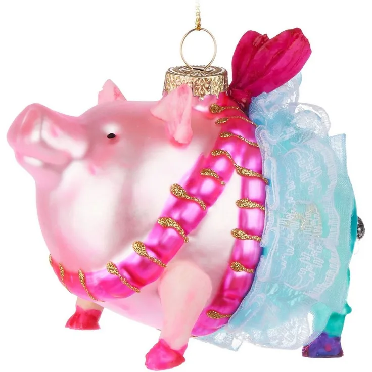 BRUBAKER Weihnachtsbaumkugel Lustige Weihnachtskugel aus Glas - Handbemalt & Mundgeblasen (1 St), Christbaumschmuck Figur - Deko Anhänger Baumkugel - Christbaumkugel