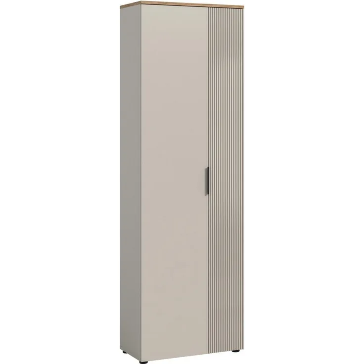 Home affaire Garderobenschrank EDIL, Höhe 190cm, 2 Türen, 5 Böden, 6 Fächer (moderne Farbkombination, Platz für ca. 18 Paar Schuhe) Kleiderschrank, Flurschrank, Hochschrank, Stauraumschrank