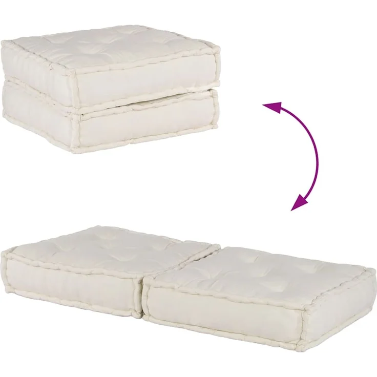 vidaXL Modulares Sofaelement Creme 70x70x36 cm Stoff 4019023 – Bild 6