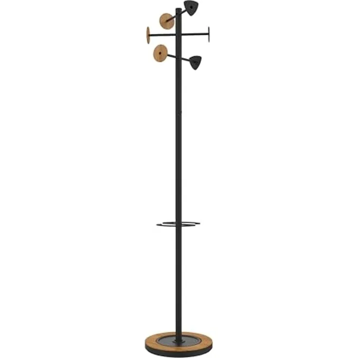Unilux Garderobenständer BORA BAMBOO 400140808 178cm 6 Haken schwarz
