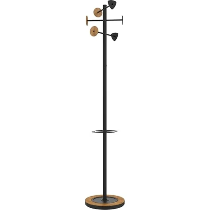 Unilux Garderobenständer BORA BAMBOO 400140808 178cm 6 Haken schwarz – Bild 1