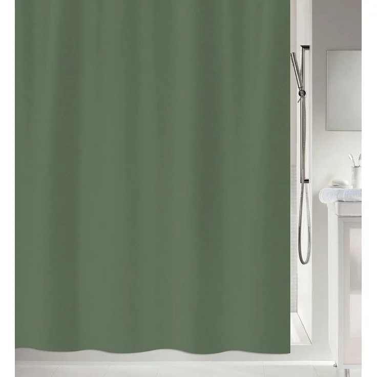 spirella Duschvorhang PRIMO Breite 120 cm, Anti-Schimmel Textil-Duschvorhang, Polyester, 120x200 cm, waschbar – Bild 4