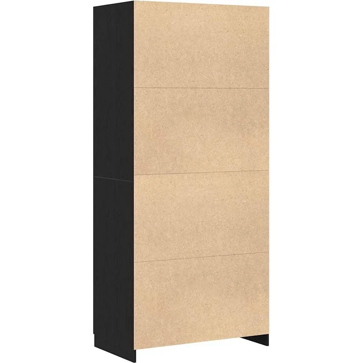 vidaXL Kleiderschrank mit Tür Schwarz Eichen-Optik 90 x 52 x 200 cm 862436 – Bild 5