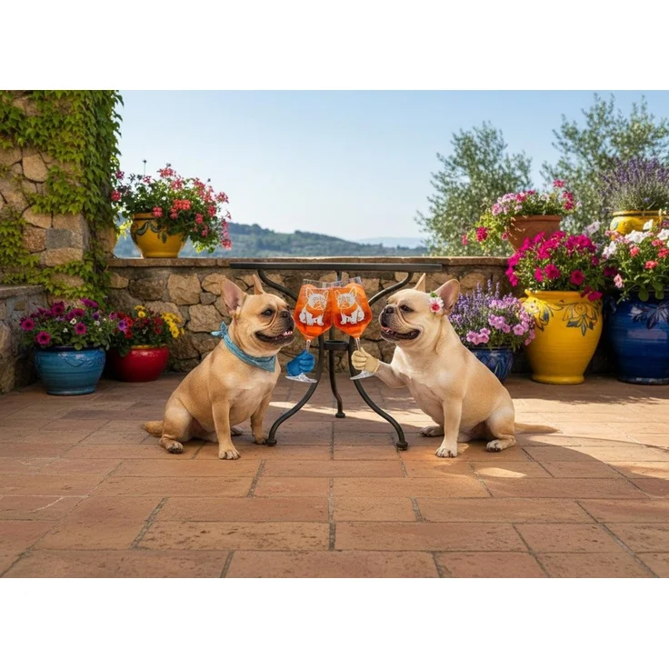 eXODA Weinglas Weinglas Französische Bulldogge 350ml - Gravur spülmaschinenfest, 1-tlg, Glas, Atemberaubende Darstellung – Bild 2