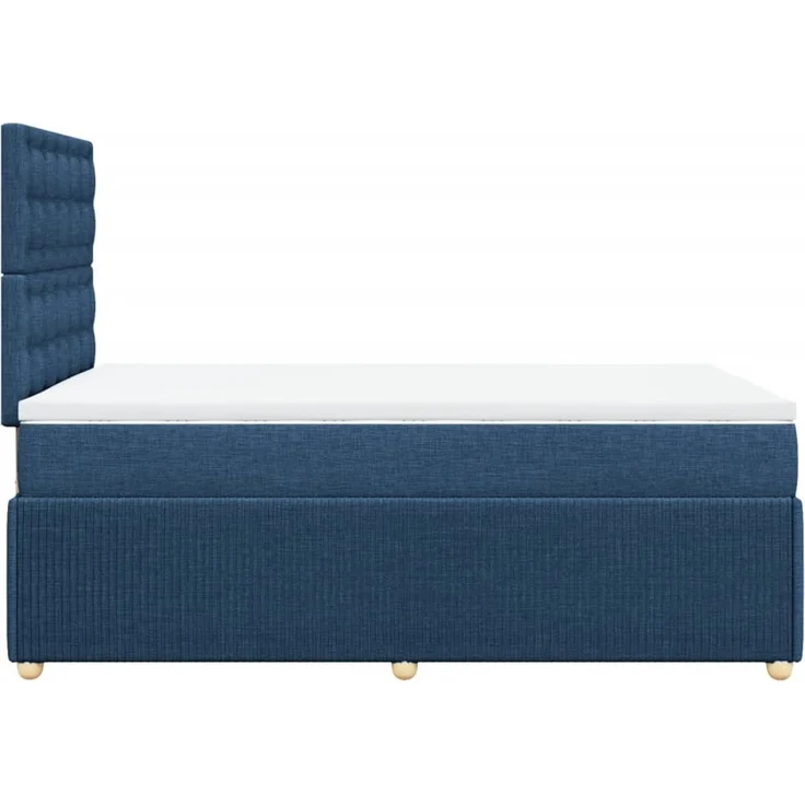vidaXL Boxspringbett mit Matratze Blau 120x200 cm Stoff 3294343 – Bild 7