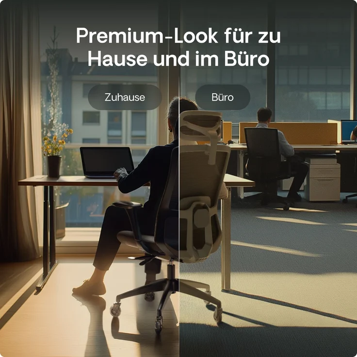 Desktronic Bürostuhlrollen Schwarz, Ersatzrollen 360°, Set 5 Stück, Ersatzräder für Bürostühle auf Teppich- und Parkettböden – Bild 7