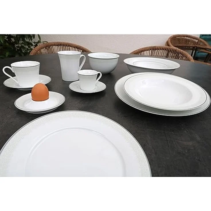 Ritzenhoff & Breker Tasse Ritzenhoff Venezia Espressotasse + Untertasse für 6 Personen, Porzellan – Bild 5