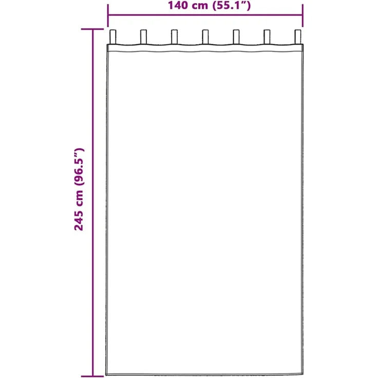 vidaXL Samtvorhänge 2 stk. Grau 245 x 140 cm Samt 4107726 – Bild 8