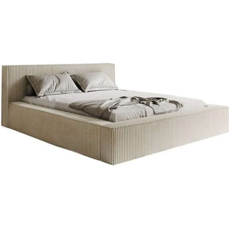 Compleo Polsterbett CORD mit Stauraum ASTA, Modern design, Doppelbett mit Kopfstütze – Bild 3