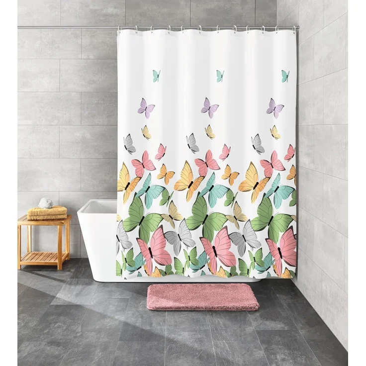 Kleine Wolke Duschvorhang Butterflies Breite 180 cm (1-tlg) – Bild 2